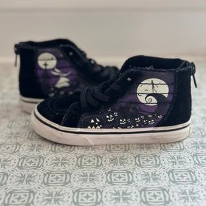 Size 8.0 toddler - VANS The Nightmare Before Christmas, Black/purple shoes